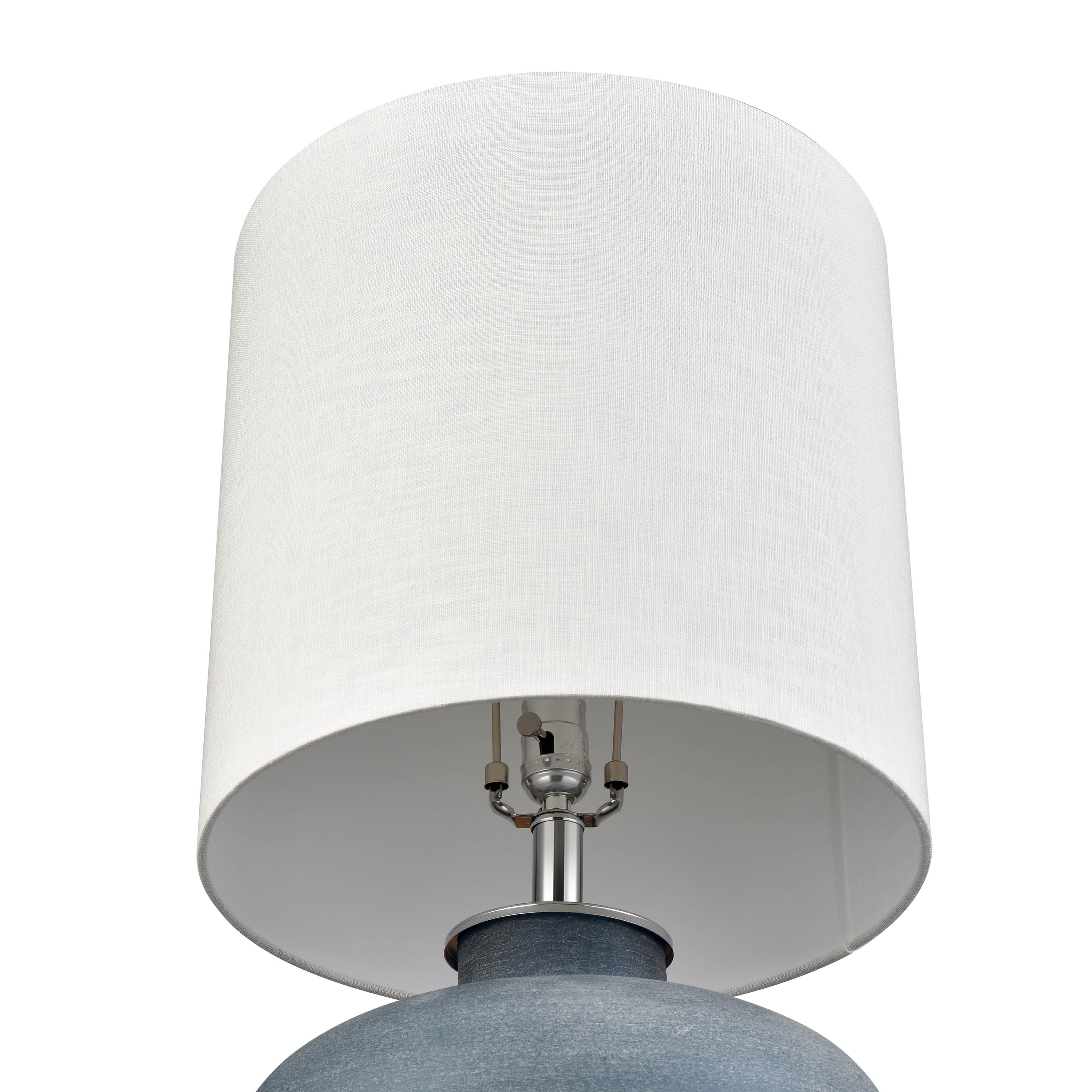 Frosted Blue Art Glass Table Lamp