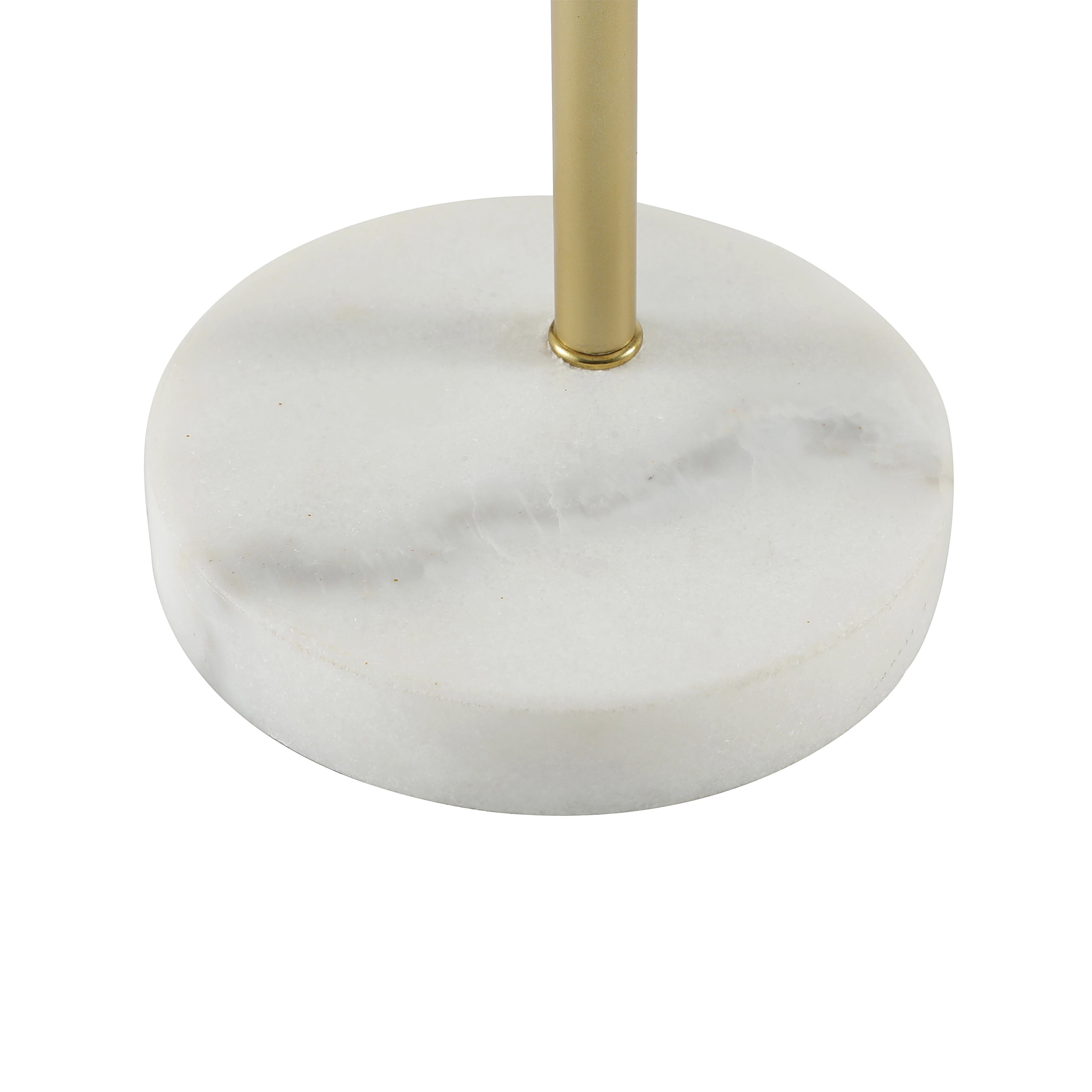 Downlighting Desk Lamp Brass Shade and Marble Base