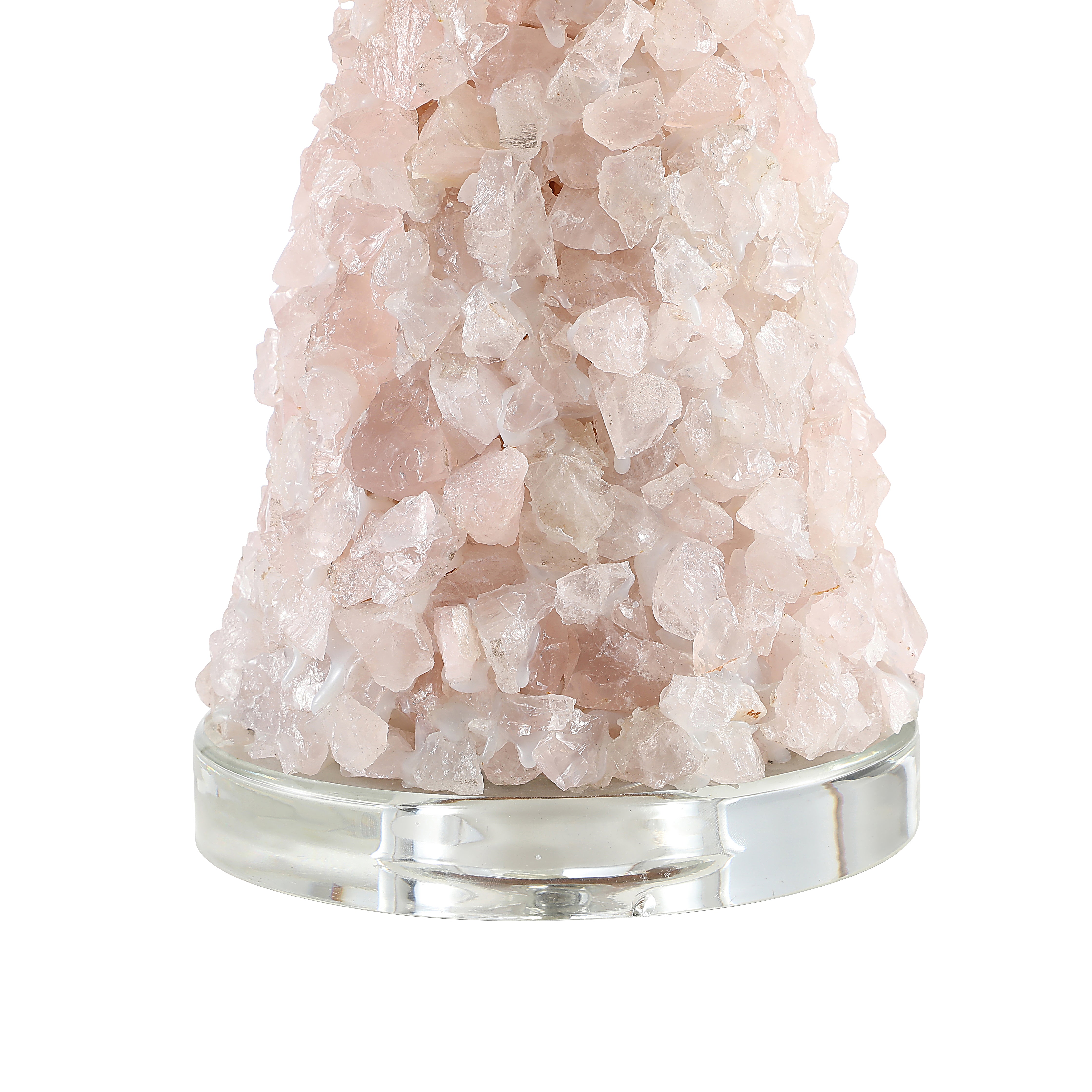 Pink Tapering Pink Crystal Table Lamp